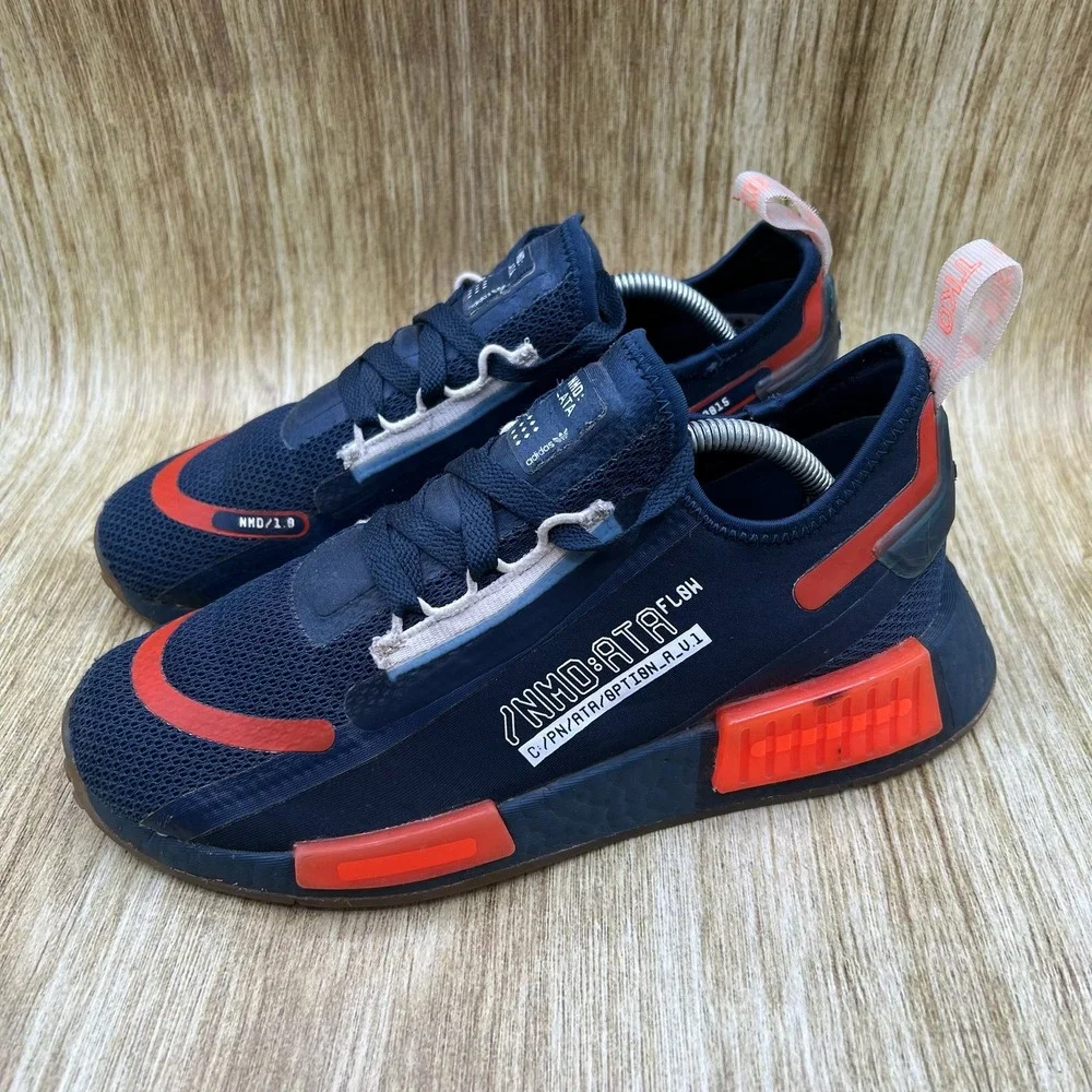 Adidas‎ NMD R1 Spectoo Men's Size 6 Crew Navy Solar Red Boost Sneakers GZ9262
